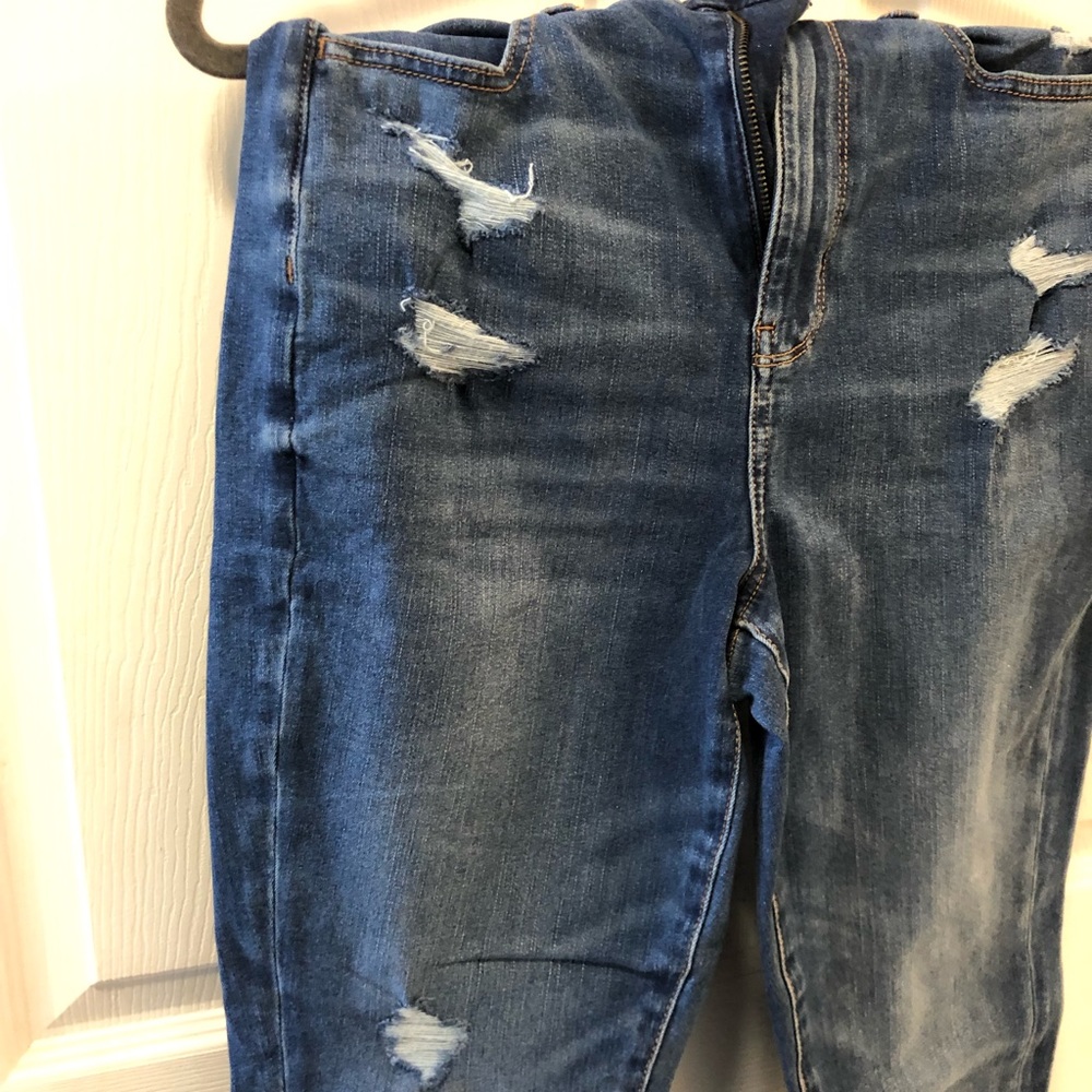 AE Blue Denim high rise jeggings